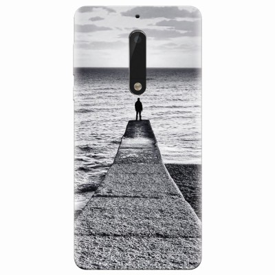 Husa silicon pentru Nokia 5, Abstract Dock Man Grey foto