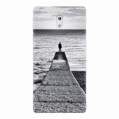 Husa silicon pentru Nokia 3, Abstract Dock Man Grey foto