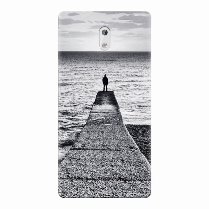 Husa silicon pentru Nokia 3, Abstract Dock Man Grey