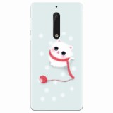 Husa silicon pentru Nokia 5, Cute Cat