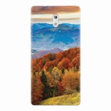 Husa silicon pentru Nokia 3, Autumn Mountain Fall Rusty Forest Colours