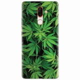 Husa silicon pentru Nokia 7 Plus, Green Leaf Pattern