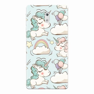 Husa silicon pentru Nokia 3, Unicorns And Clouds foto