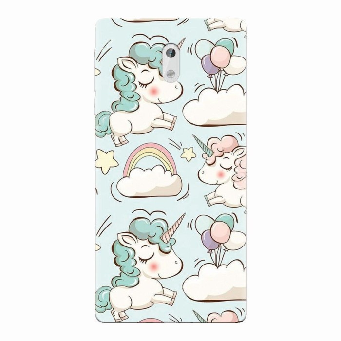 Husa silicon pentru Nokia 3, Unicorns And Clouds