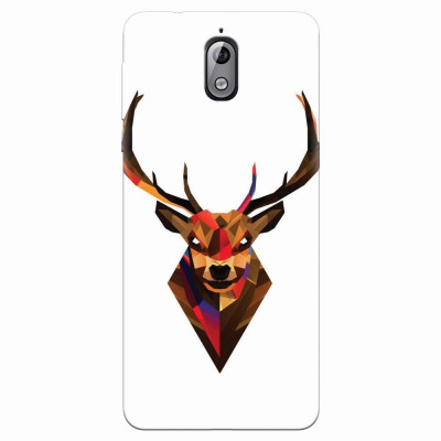 Husa silicon pentru Nokia 3.1, Geometric Tibetan Antelope foto