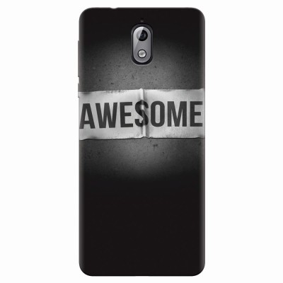 Husa silicon pentru Nokia 3.1, Awesome Label Dark foto