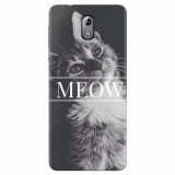 Husa silicon pentru Nokia 3.1, Meow Cute Cat