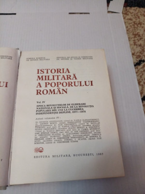 Istoria militara a poporului roman vol. IV - Ed. Militara 1987 foto