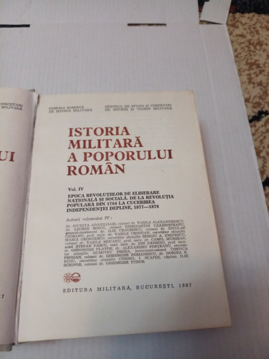 Istoria militara a poporului roman vol. IV - Ed. Militara 1987