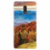 Husa silicon pentru Nokia 6, Autumn Mountain Fall Rusty Forest Colours
