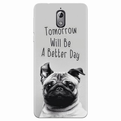 Husa silicon pentru Nokia 3.1, Tomorrow Will Be A Better Day Pug foto