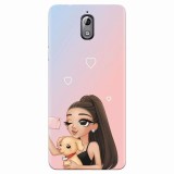 Husa silicon pentru Nokia 3.1, Selfie With Sweet Dog