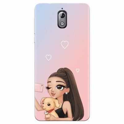 Husa silicon pentru Nokia 3.1, Selfie With Sweet Dog foto
