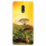 Husa silicon pentru Nokia 6, Hill Top Tree Golden Light
