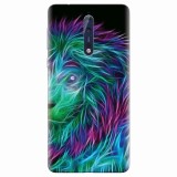 Husa silicon pentru Nokia 8, Abstract Lion 002
