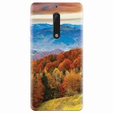 Husa silicon pentru Nokia 5, Autumn Mountain Fall Rusty Forest Colours