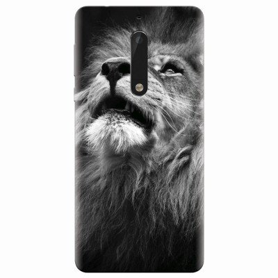 Husa silicon pentru Nokia 5, Majestic Lion Portrait foto