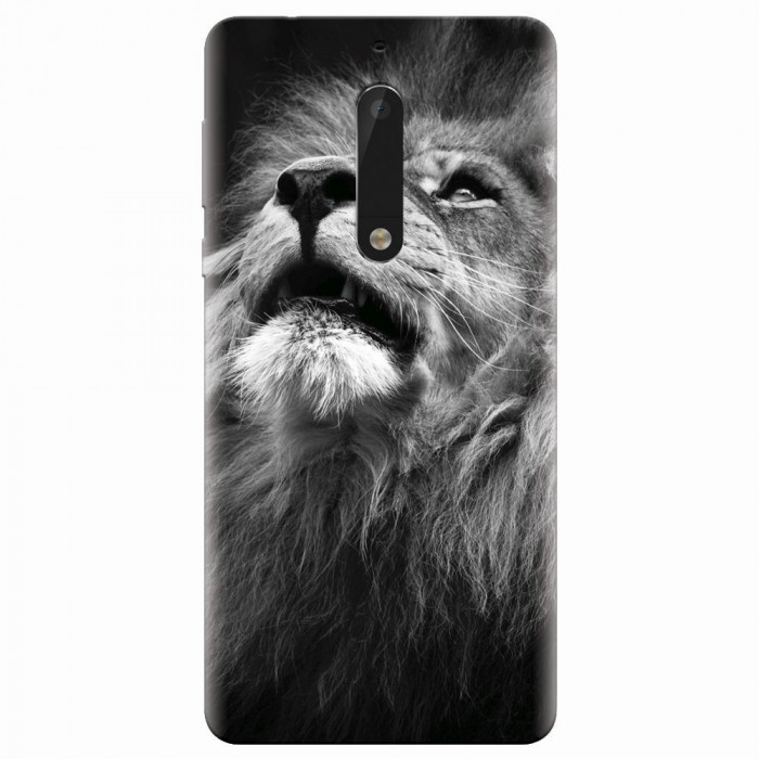 Husa silicon pentru Nokia 5, Majestic Lion Portrait