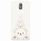 Husa silicon pentru Nokia 3.1, Family Bear