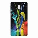 Husa silicon pentru Nokia 3, Abstract Color Bottles Splash