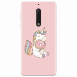 Husa silicon pentru Nokia 5, Unicorn Donuts