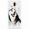 Husa silicon pentru Nokia 7 Plus, Husky Dog Watercolor Illustration
