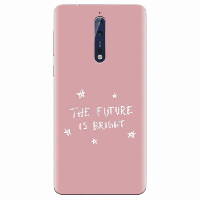 Husa silicon pentru Nokia 8, The Future Is Bright foto