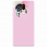 Husa silicon pentru Nokia 7 Plus, Dog And Pink