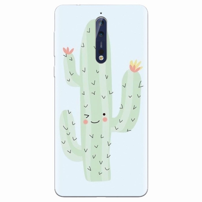 Husa silicon pentru Nokia 8, Cactus