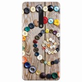 Husa silicon pentru Nokia 5, Colorful Buttons Spiral Wood Deck