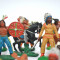 Lot mare figurine plastic, cauciuc, indieni si cowboy DDR - CIRCA 1970 Germania