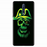 Husa silicon pentru Nokia 8, Pirate Skull