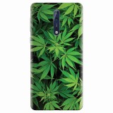 Husa silicon pentru Nokia 8, Green Leaf Pattern