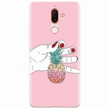 Husa silicon pentru Nokia 7 Plus, Rainbow Pinepple