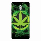 Husa silicon pentru Nokia 3, GreenFlames