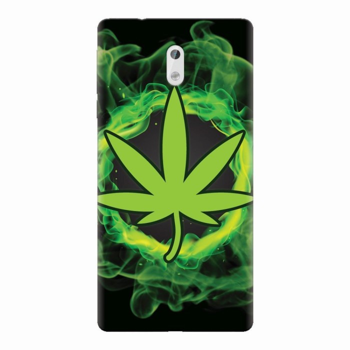 Husa silicon pentru Nokia 3, GreenFlames