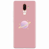 Husa silicon pentru Nokia 7 Plus, Saturn On Pink
