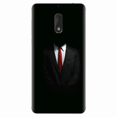 Husa silicon pentru Nokia 6, Mystery Man In Suit foto