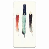 Husa silicon pentru Nokia 8, Three Feathers