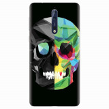Husa silicon pentru Nokia 8, Colorful Skull