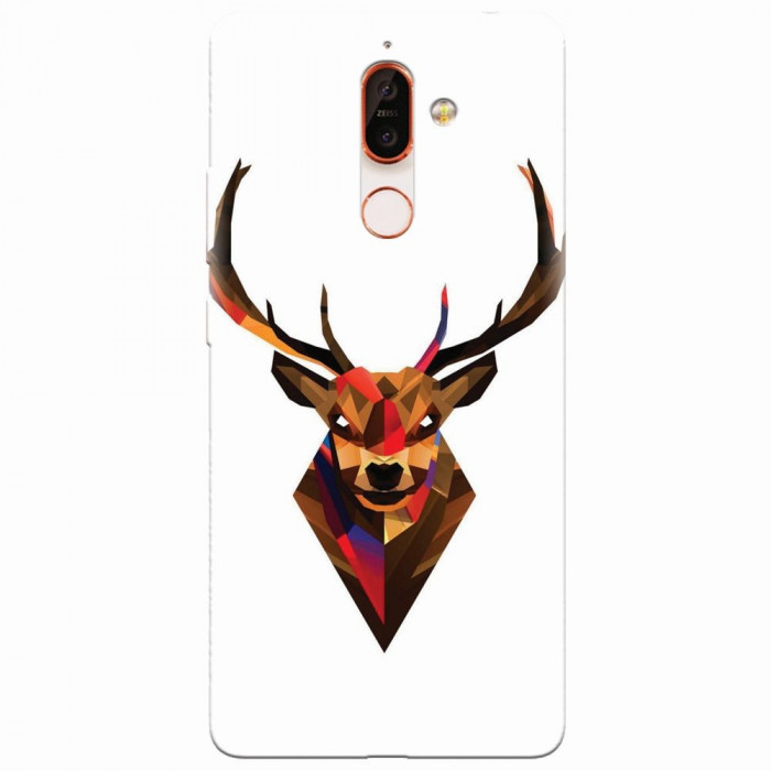 Husa silicon pentru Nokia 7 Plus, Geometric Tibetan Antelope