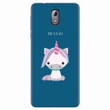 Husa silicon pentru Nokia 3.1, Horn To Be Wild Cute Unicorn