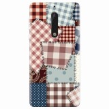 Husa silicon pentru Nokia 5, Patchwork Vector