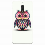 Husa silicon pentru Nokia 6, Colorful Owl Illustration