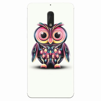 Husa silicon pentru Nokia 6, Colorful Owl Illustration foto