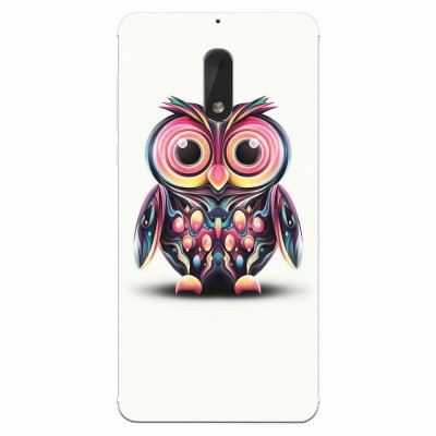 Husa silicon pentru Nokia 6, Colorful Owl Illustration foto