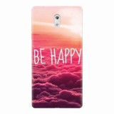 Husa silicon pentru Nokia 3, Be Happy Puffy Clouds