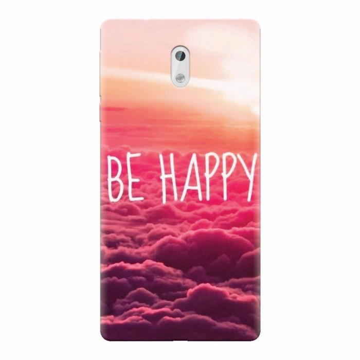 Husa silicon pentru Nokia 3, Be Happy Puffy Clouds