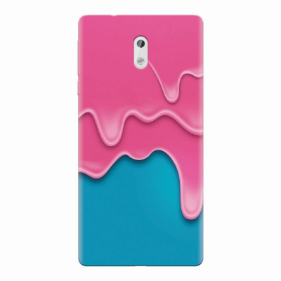 Husa silicon pentru Nokia 3, Pink Liquid Dripping foto