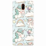 Husa silicon pentru Nokia 7 Plus, Unicorns And Clouds
